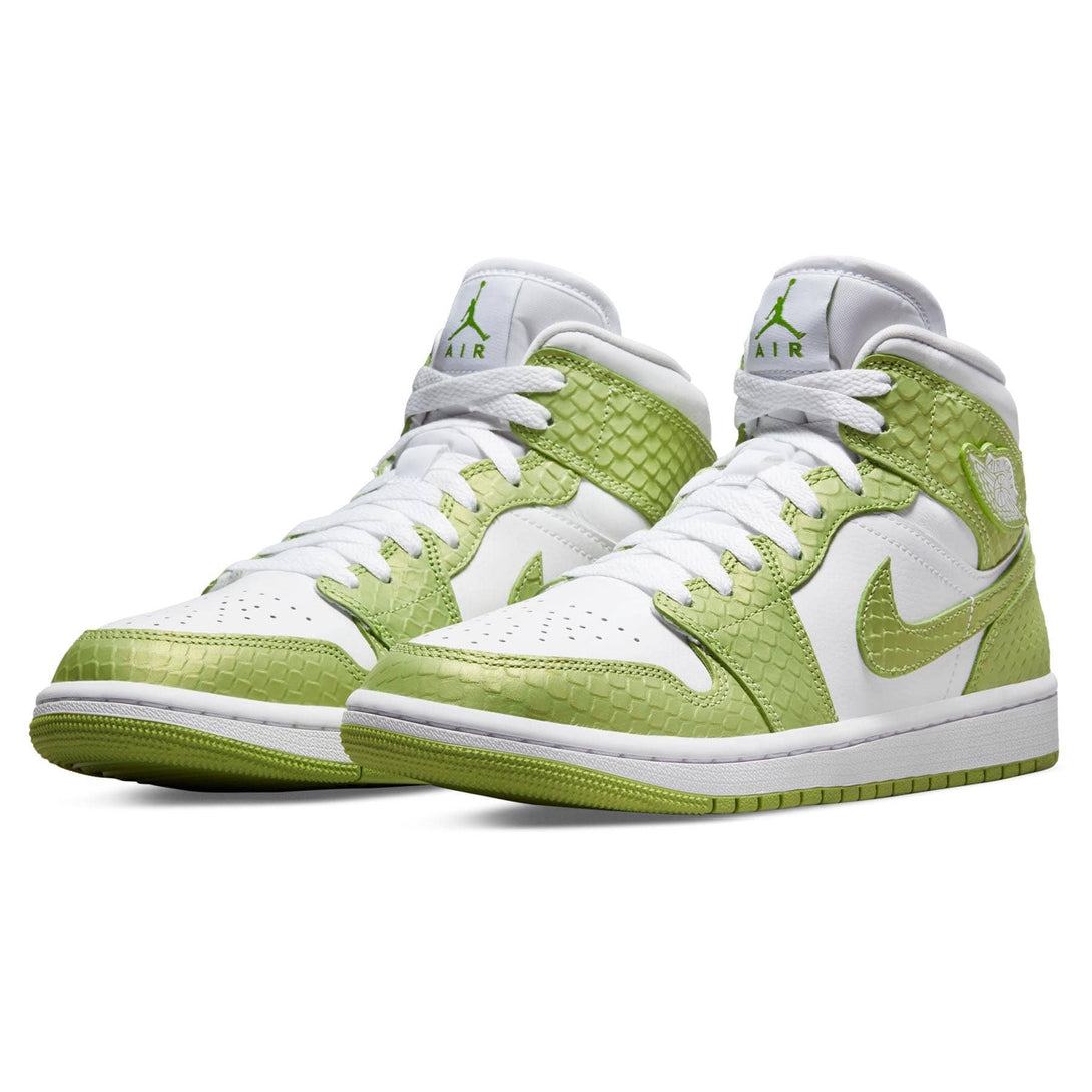 Air Jordan 1 Mid SE Wmns 'Green Python'- Streetwear Fashion - evapacs.com