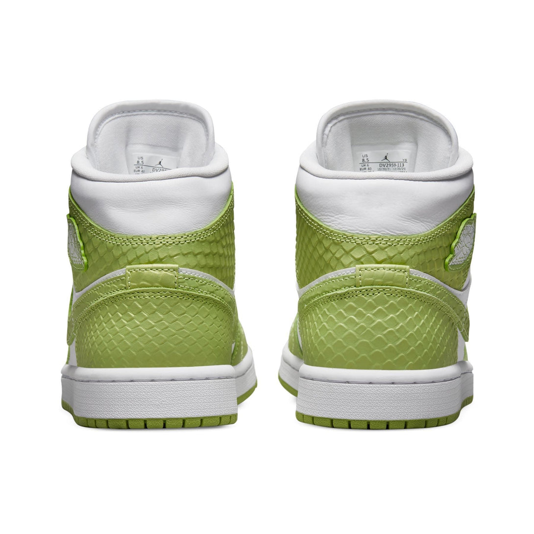 Air Jordan 1 Mid SE Wmns 'Green Python'- Streetwear Fashion - evapacs.com