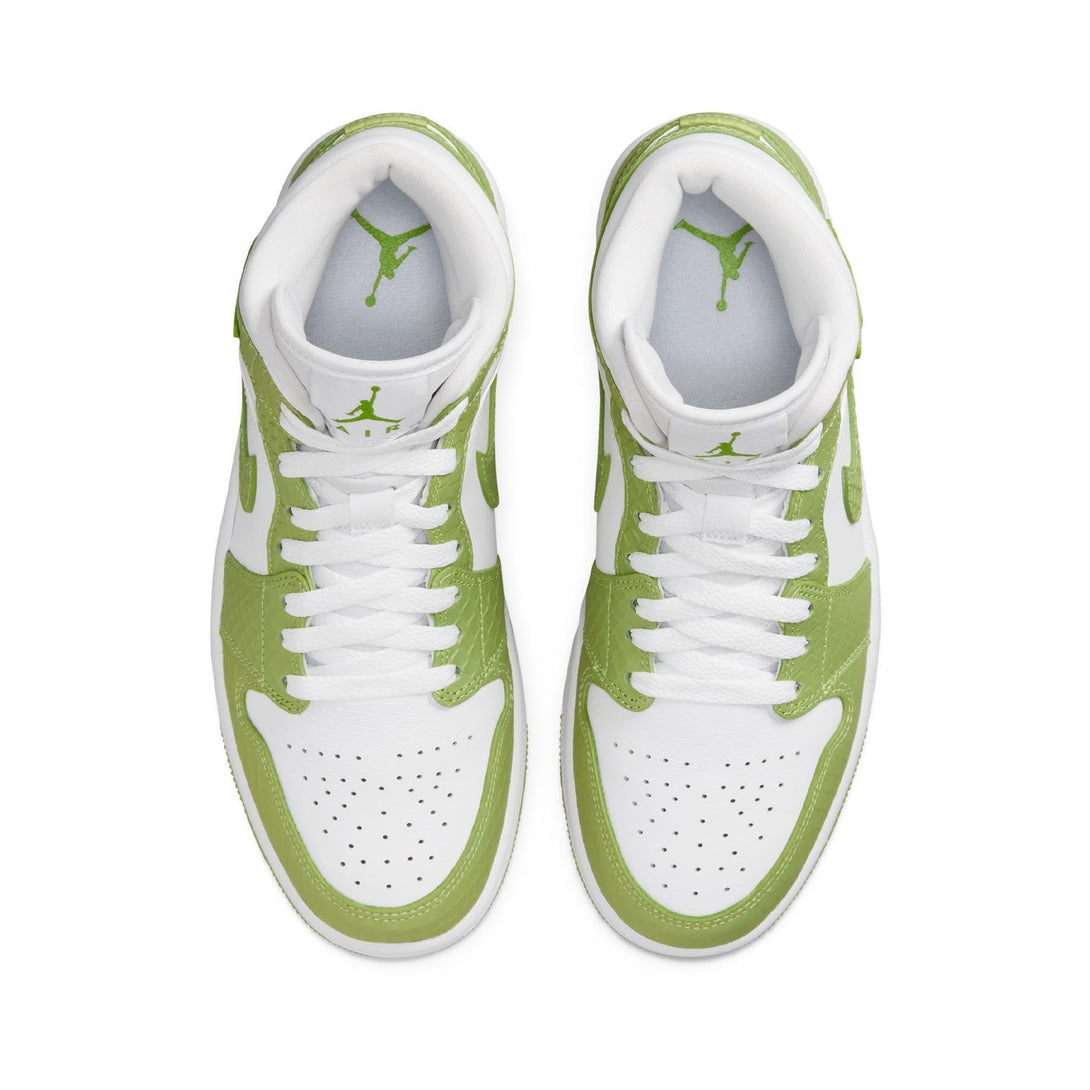 Air Jordan 1 Mid SE Wmns 'Green Python'- Streetwear Fashion - evapacs.com