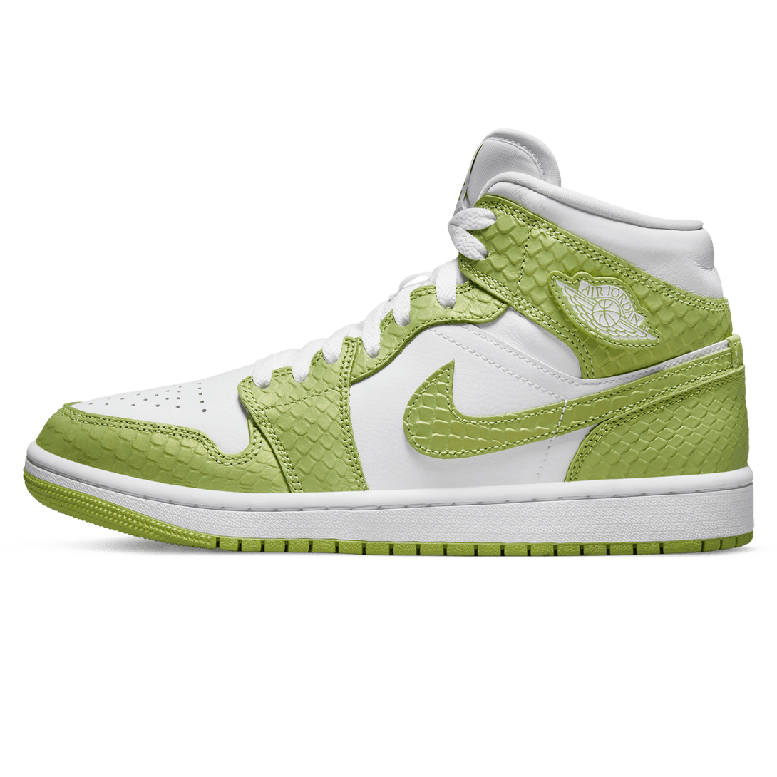 Air Jordan 1 Mid SE Wmns 'Green Python'- Streetwear Fashion - evapacs.com