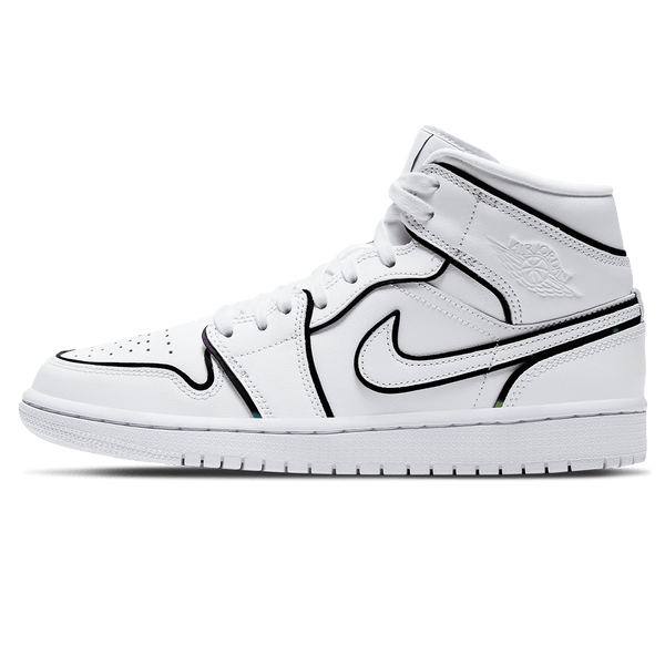 Air Jordan 1 Mid SE Wmns 'Iridescent Trim'- Streetwear Fashion - evapacs.com