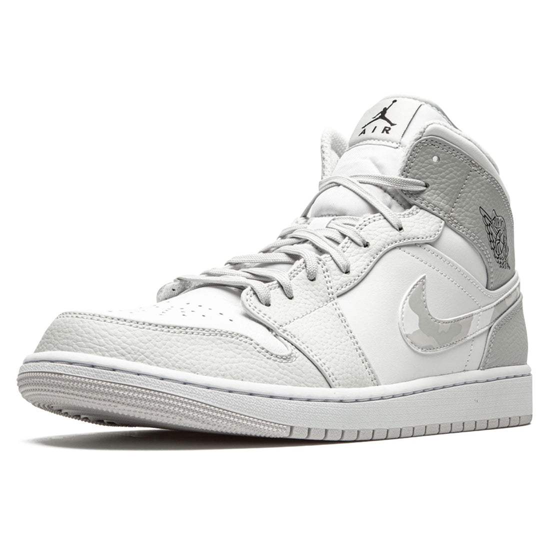 Air Jordan 1 Mid 'Swoosh Logo - Grey Camo'- Streetwear Fashion - evapacs.com