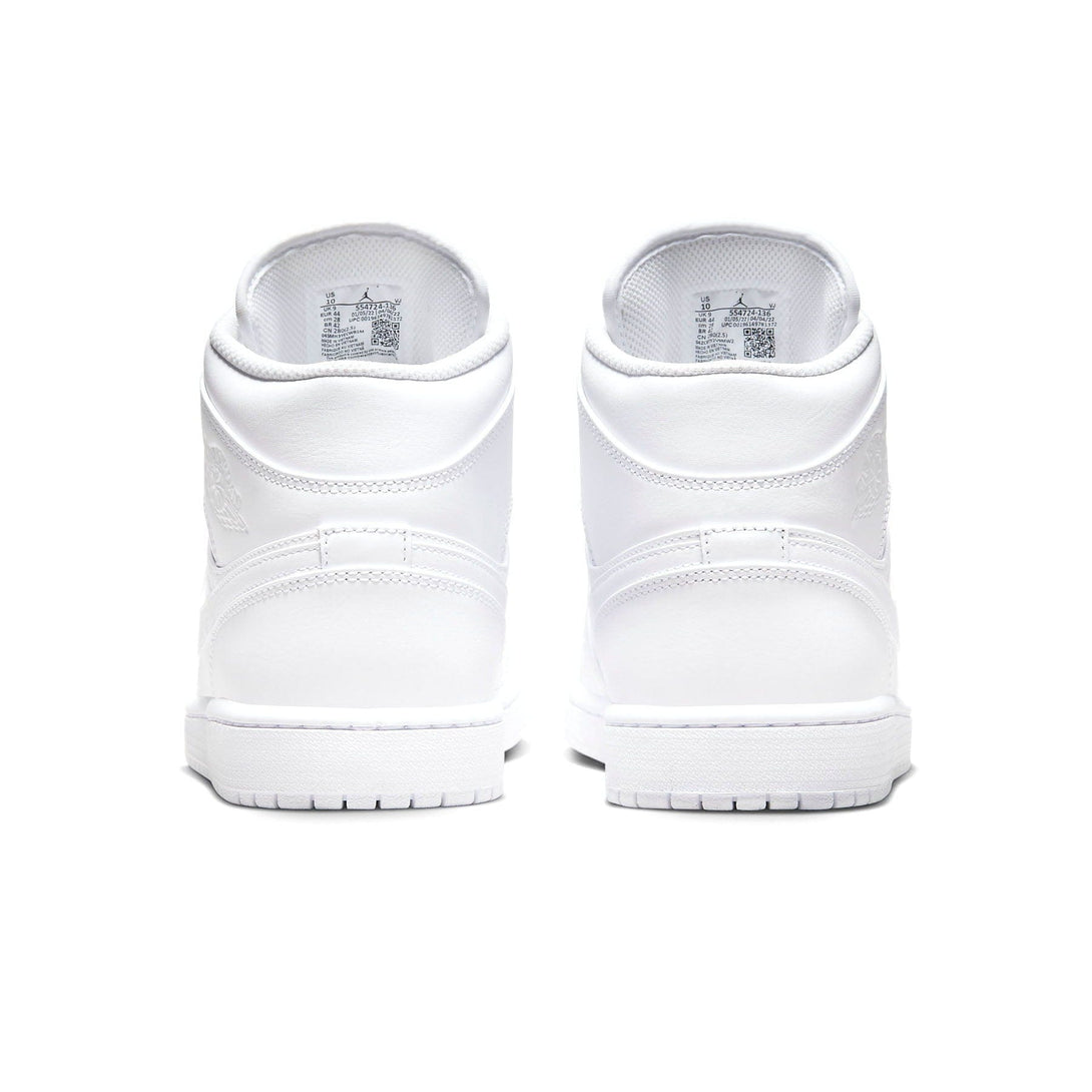 Air Jordan 1 Mid 'Triple White' 2022- Streetwear Fashion - evapacs.com