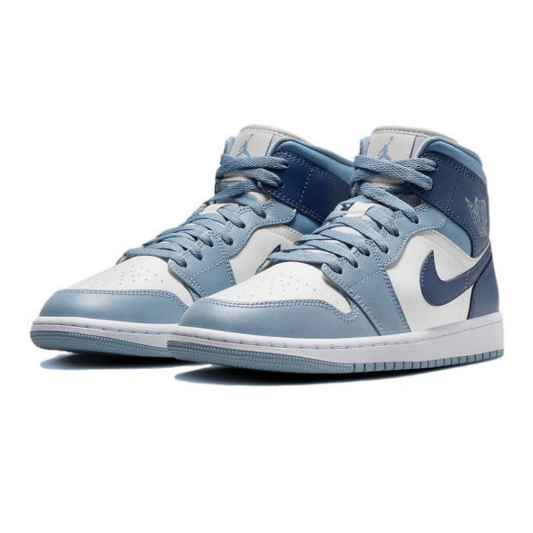 Air Jordan 1 Mid 'Two-Tone Blue'- Streetwear Fashion - evapacs.com