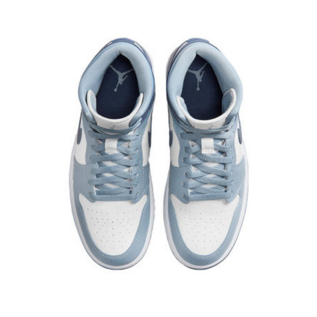 Air Jordan 1 Mid 'Two-Tone Blue'- Streetwear Fashion - evapacs.com