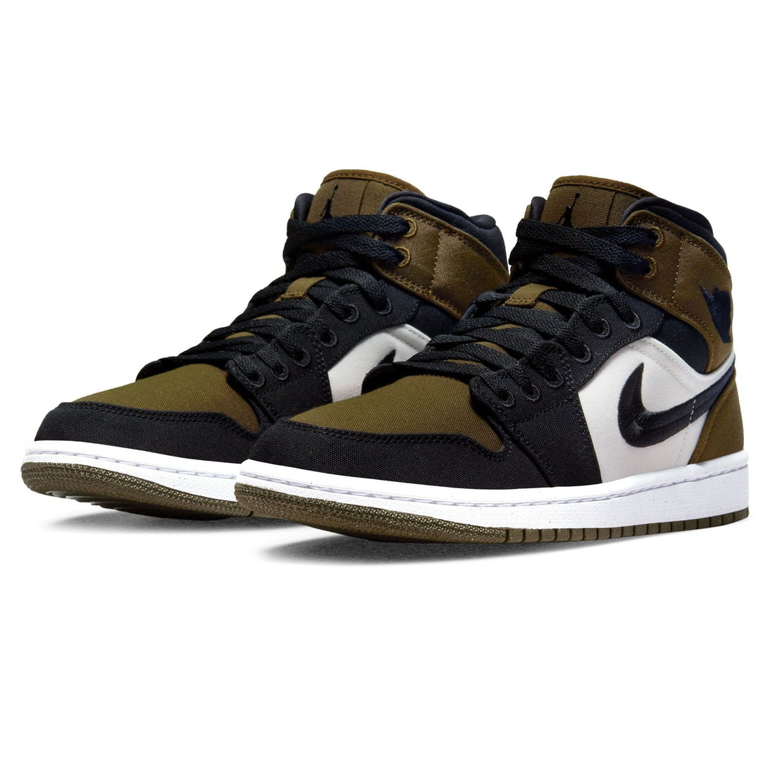 Air Jordan 1 Mid Wmns SE 'Olive Toe'- Streetwear Fashion - evapacs.com