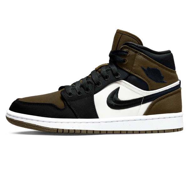 Air Jordan 1 Mid Wmns SE 'Olive Toe'- Streetwear Fashion - evapacs.com