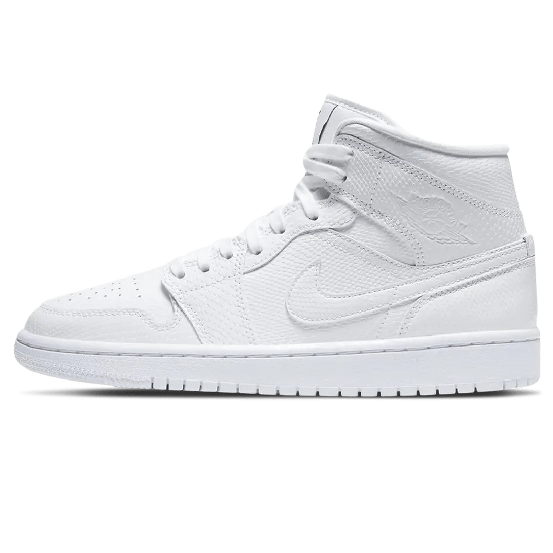 Air Jordan 1 Mid Wmns 'White Snakeskin'- Streetwear Fashion - evapacs.com