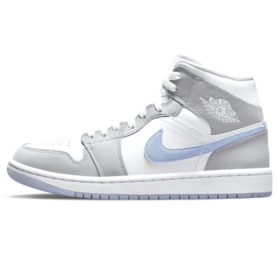 Air Jordan 1 Mid Wmns 'White Wolf Grey'- Streetwear Fashion - evapacs.com