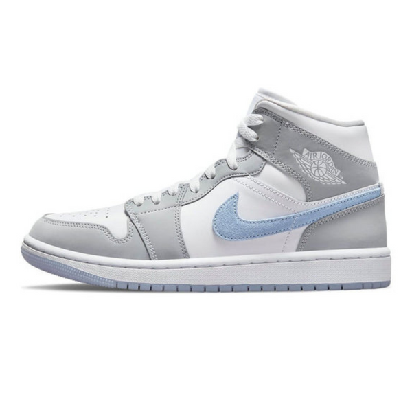 Air Jordan 1 Mid 'Wolf Grey Aluminum'- Streetwear Fashion - evapacs.com