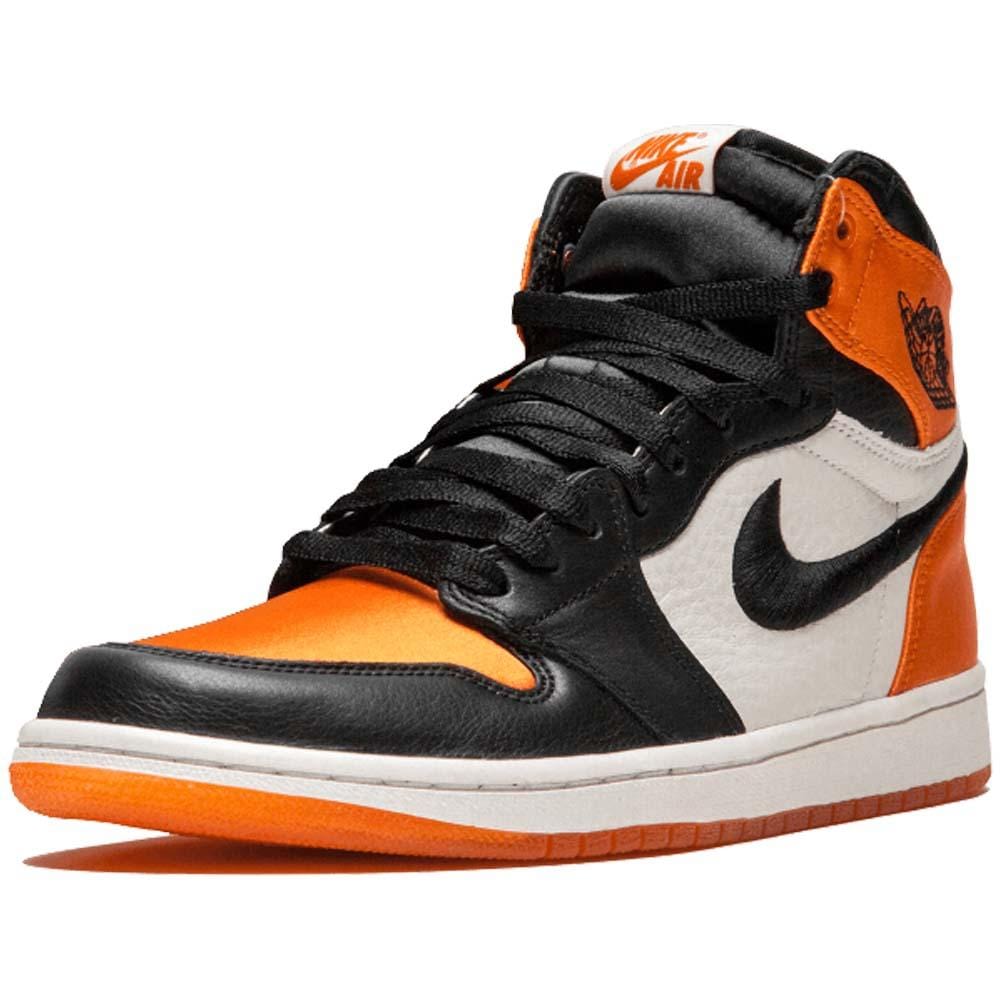 Air Jordan 1 WMNS Satin 'Shattered Backboard' Orange Black- Streetwear Fashion - evapacs.com