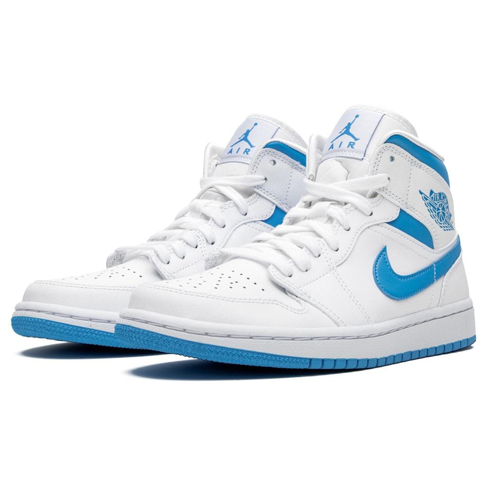 Air Jordan 1 Wmns Mid 'UNC' White Carolina Blue- Streetwear Fashion - evapacs.com