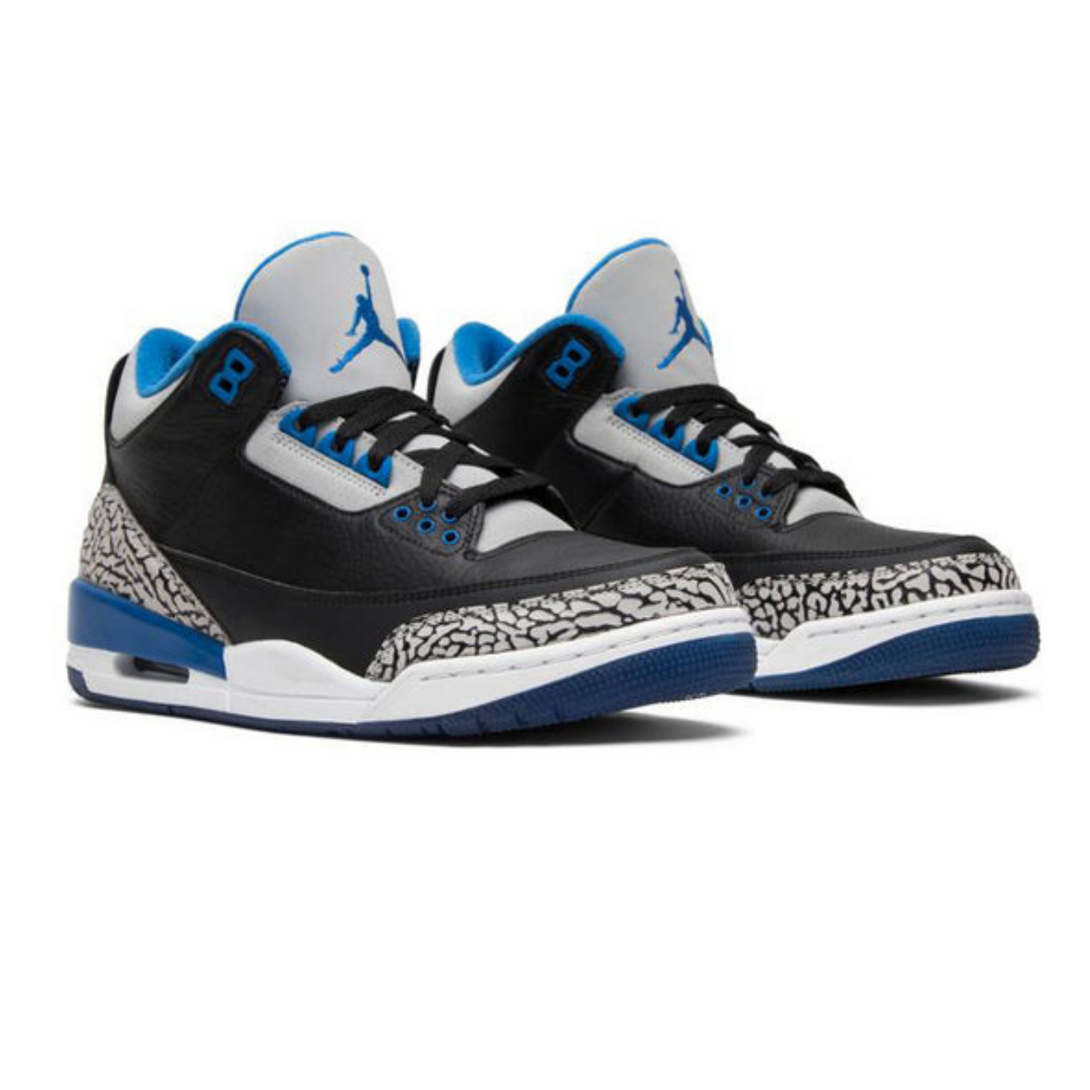 Air Jordan 3 Retro 'Sport Blue'- Streetwear Fashion - evapacs.com