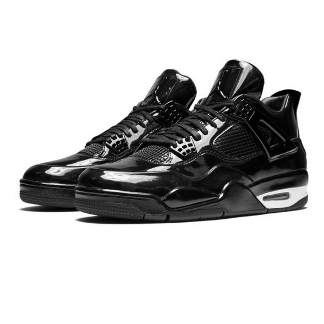 Air Jordan 4 Retro 11Lab4 'Black Patent Leather'- Streetwear Fashion - evapacs.com