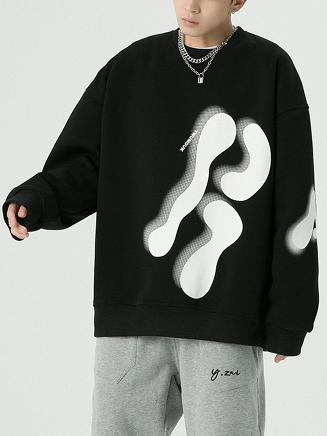 Evapacs - 3D Letter Print Sweatshirt- Streetwear Fashion - evapacs.com