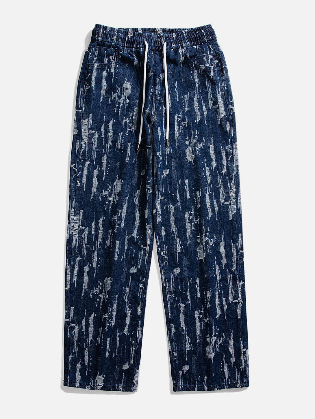 Evapacs - All-over Print Broken Holes Jeans- Streetwear Fashion - evapacs.com