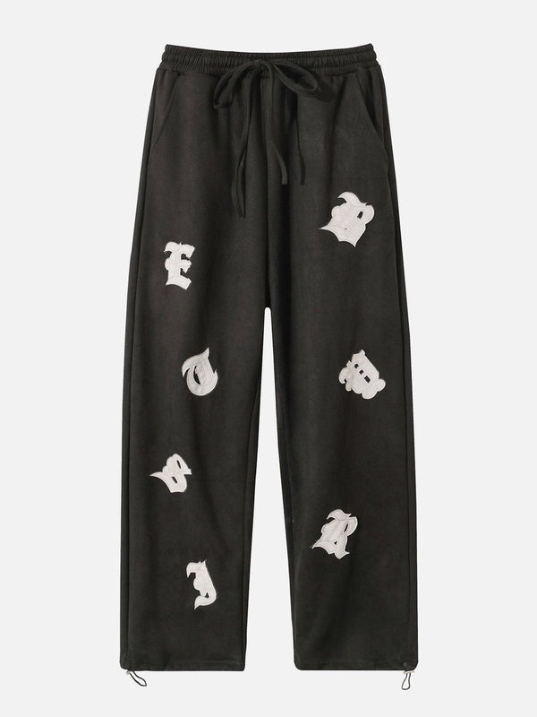 Evapacs - Alphabet Patch Sweatpants- Streetwear Fashion - evapacs.com