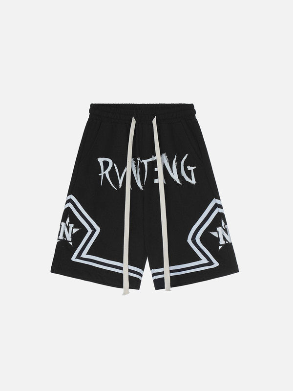 Evapacs - Alphabet Print Shorts- Streetwear Fashion - evapacs.com