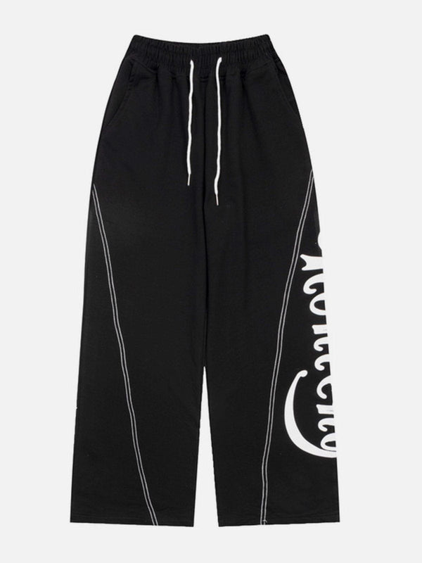 Evapacs - Alphabet Print Sweatpants- Streetwear Fashion - evapacs.com