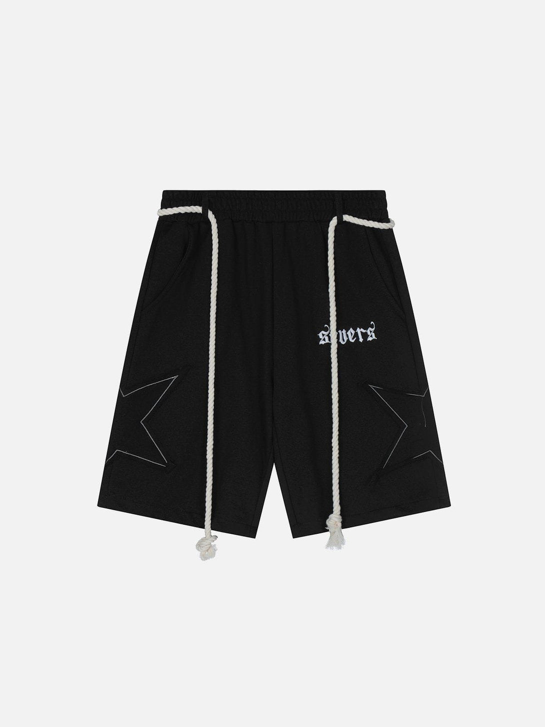 Evapacs - Applique Star Embroidery Shorts- Streetwear Fashion - evapacs.com