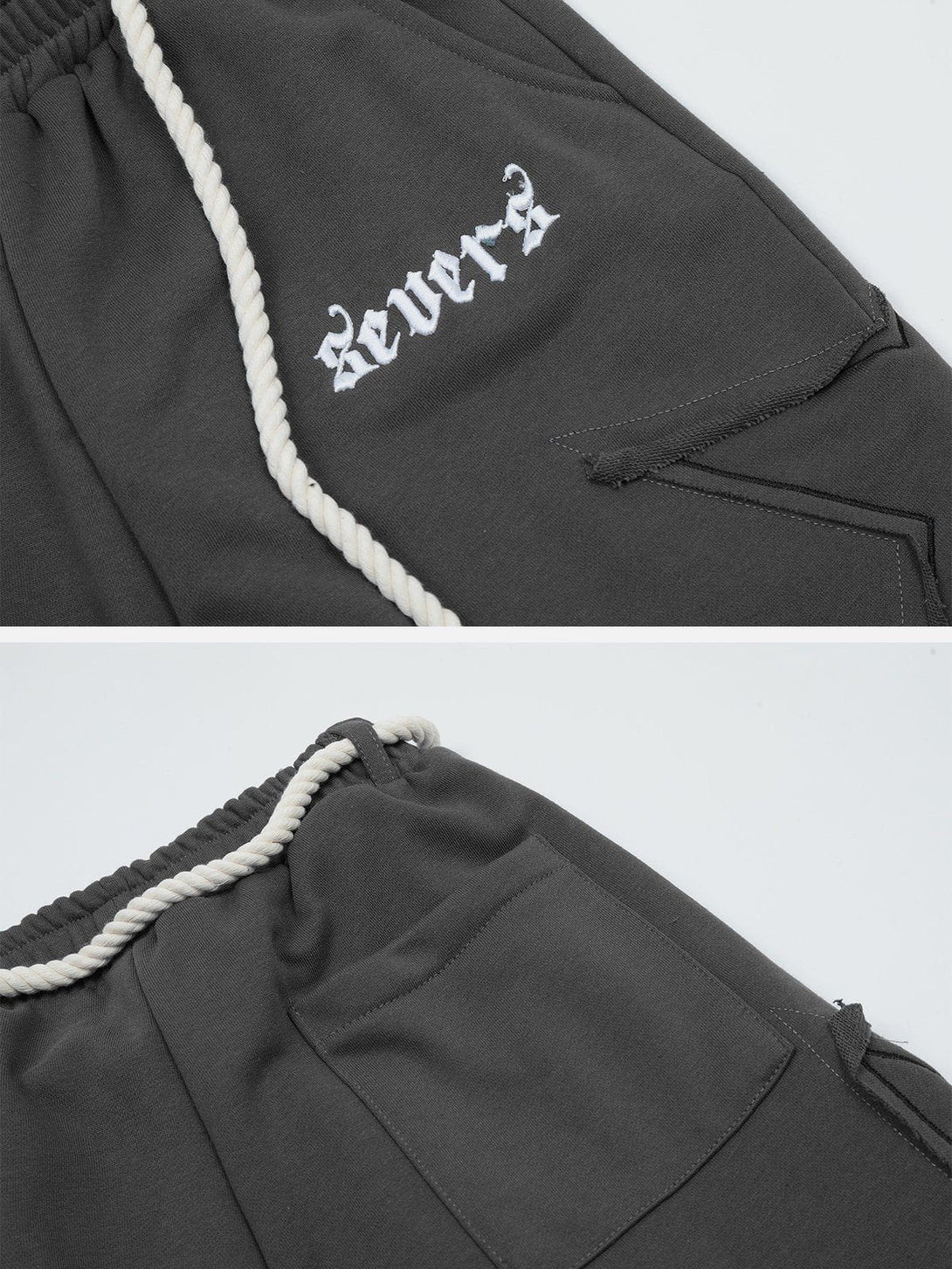 Evapacs - Applique Star Embroidery Shorts- Streetwear Fashion - evapacs.com