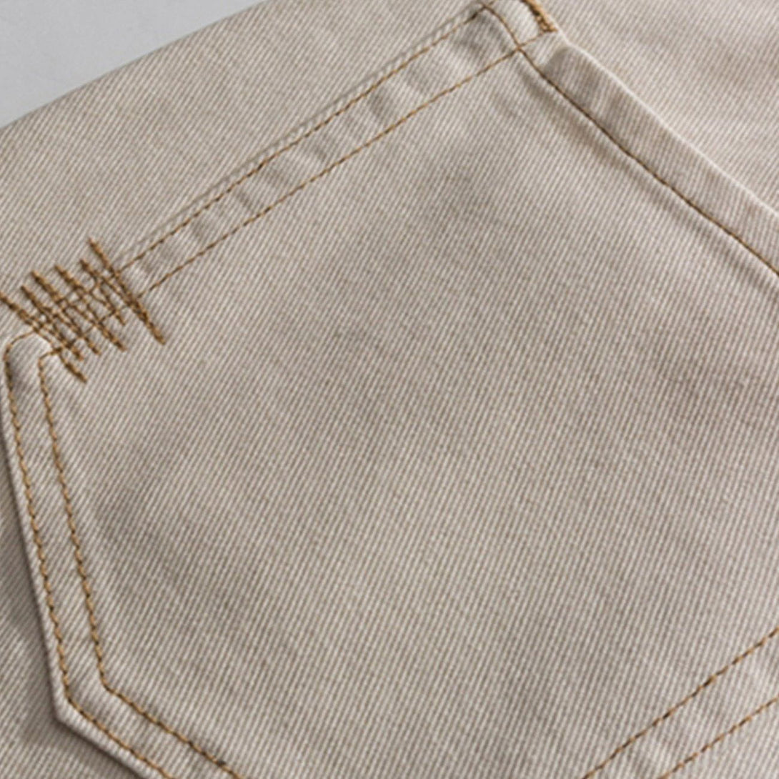 Evapacs - Apricot Embroider Pants- Streetwear Fashion - evapacs.com