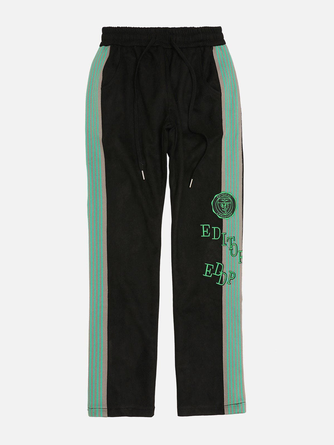 Evapacs - Badge Embroidered Side Stripe Pants- Streetwear Fashion - evapacs.com