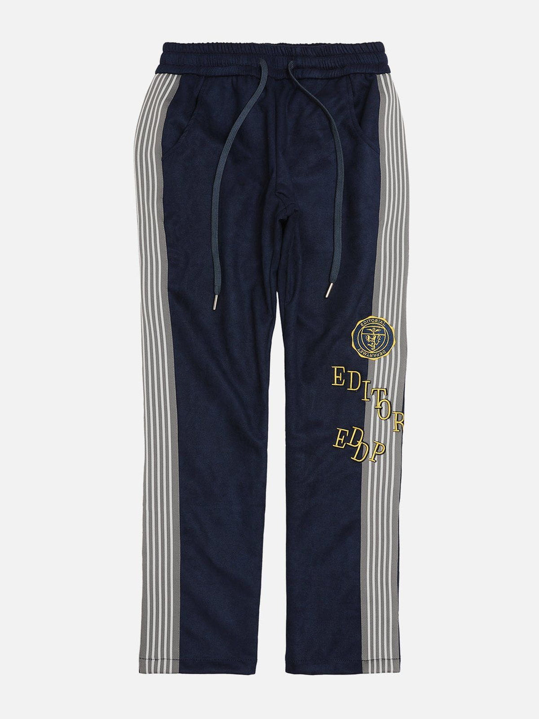 Evapacs - Badge Embroidered Side Stripe Pants- Streetwear Fashion - evapacs.com