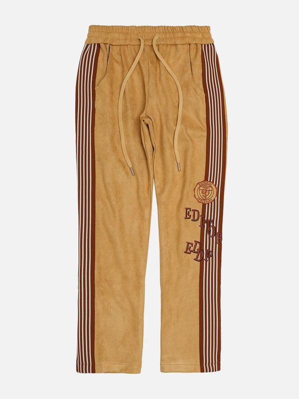 Evapacs - Badge Embroidered Side Stripe Pants- Streetwear Fashion - evapacs.com