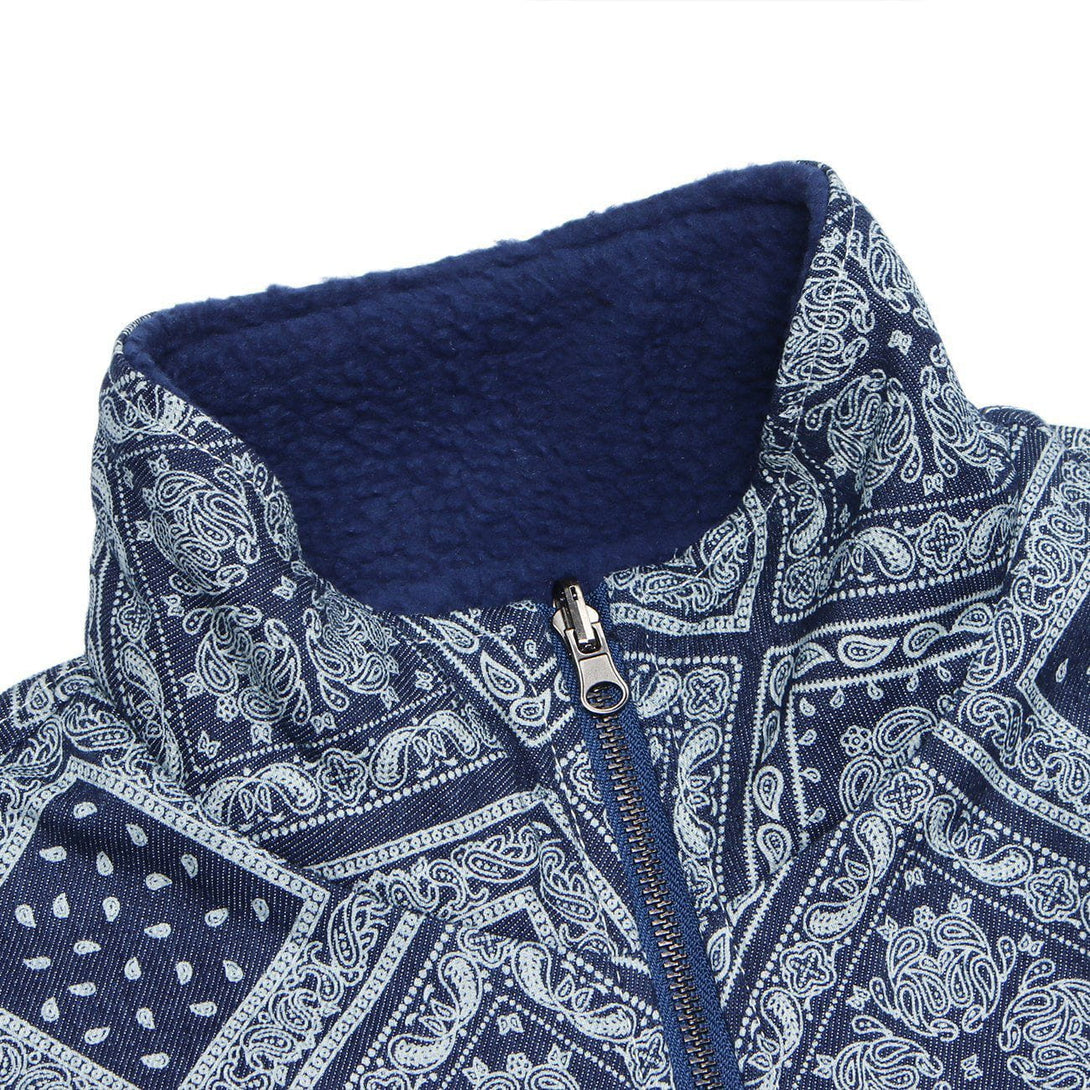 Evapacs - Bandana Print Double-sided Winter Coat- Streetwear Fashion - evapacs.com