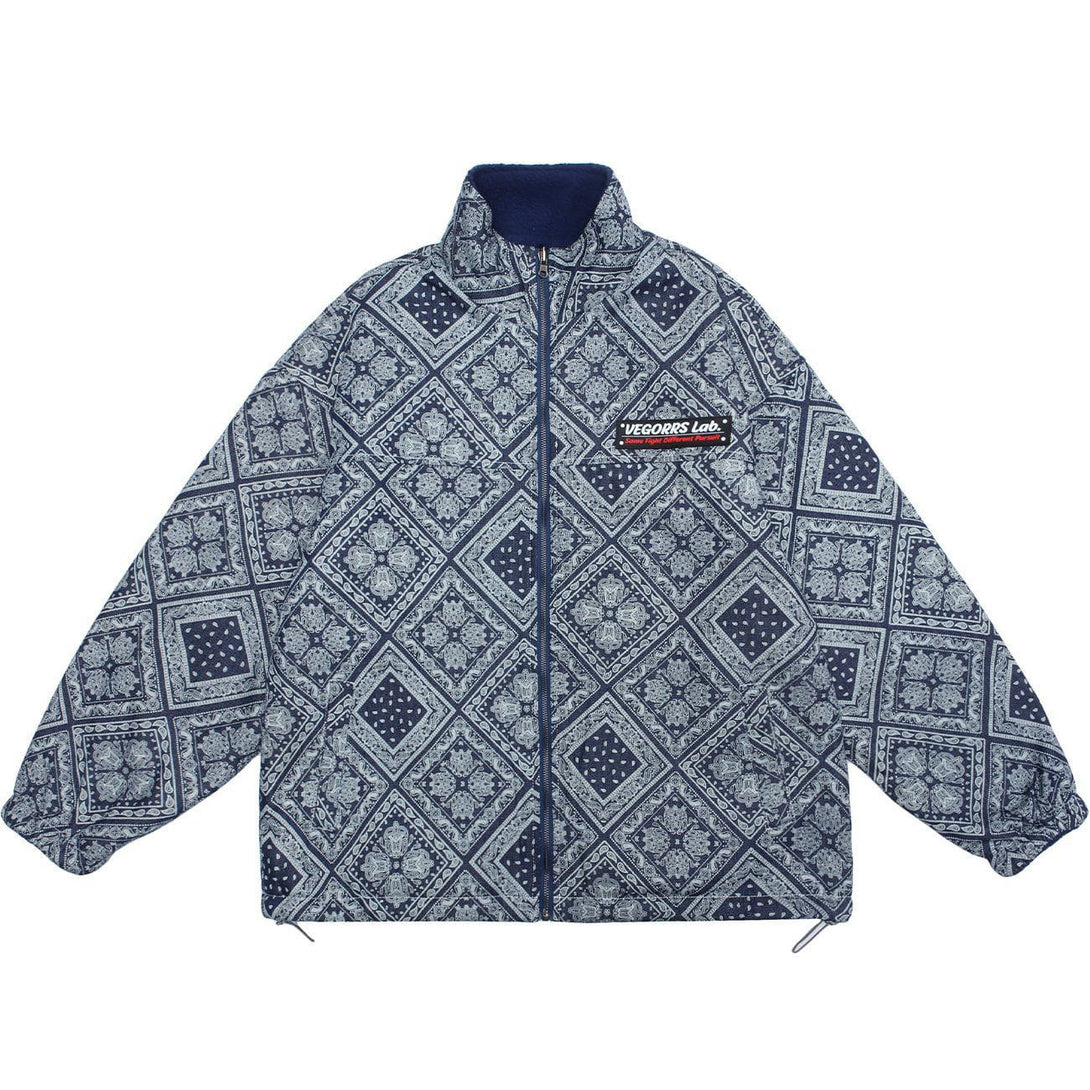 Evapacs - Bandana Print Double-sided Winter Coat- Streetwear Fashion - evapacs.com