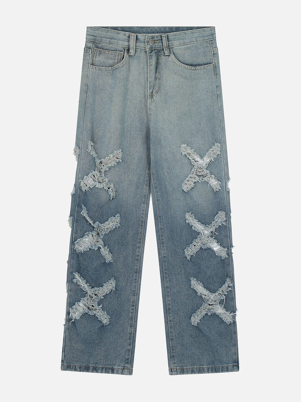 Evapacs - Broken Gradient Jeans- Streetwear Fashion - evapacs.com