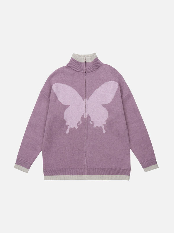 Evapacs - Butterfly Embroidery Cardigan- Streetwear Fashion - evapacs.com