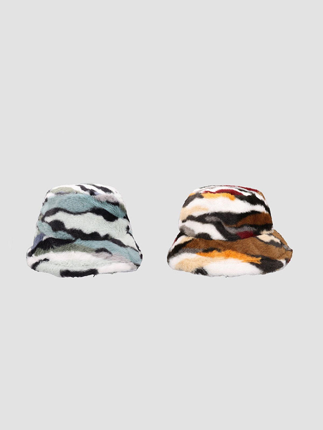 Evapacs - Camo Stripe Plush Vintage Bucket Hat- Streetwear Fashion - evapacs.com