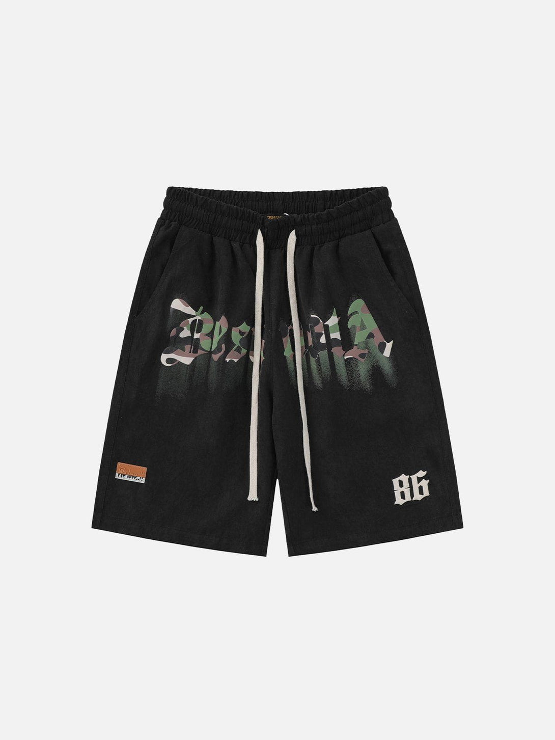 Evapacs - Camouflage Monogram Print Shorts- Streetwear Fashion - evapacs.com