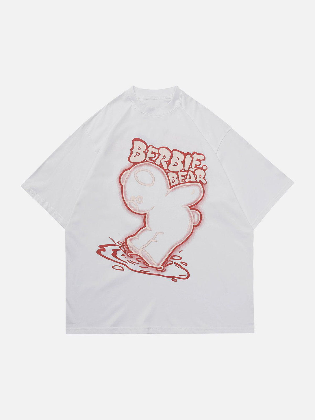 Evapacs - Cartoon Bear Print Tee- Streetwear Fashion - evapacs.com