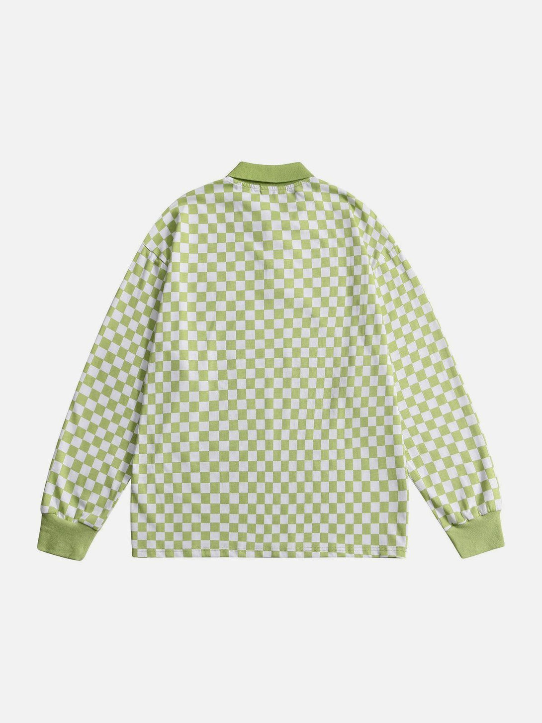 Evapacs - Checkerboard Patch Embroidered Sweatshirt- Streetwear Fashion - evapacs.com