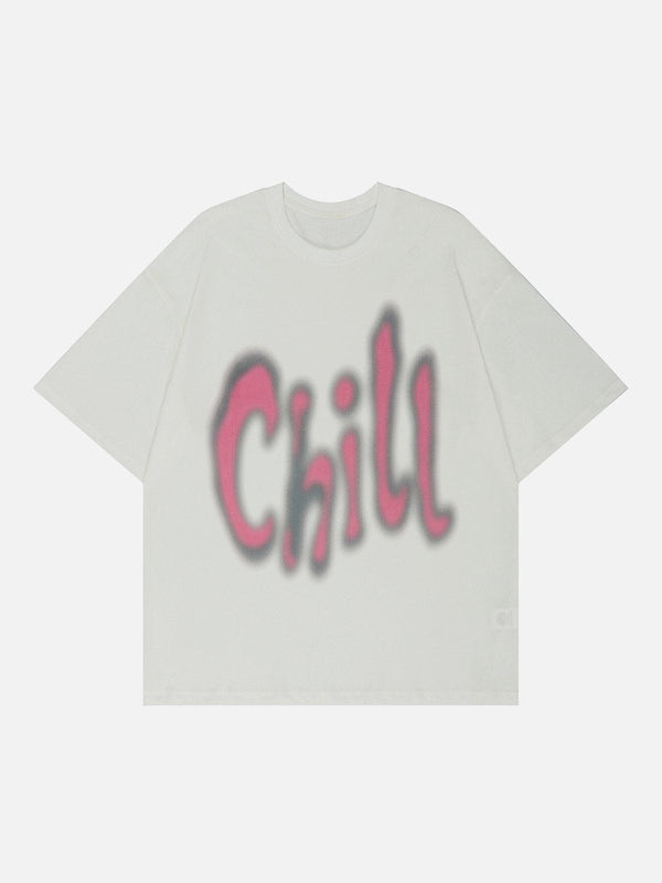 Evapacs - Chill Letters Graphic Tee- Streetwear Fashion - evapacs.com