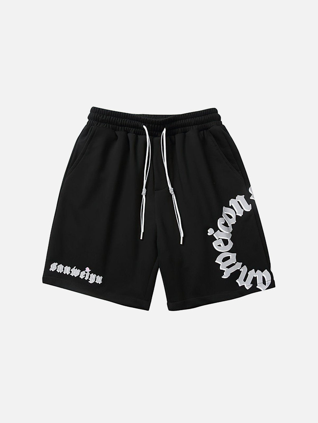 Evapacs - Circle Letter Drawstring Shorts- Streetwear Fashion - evapacs.com