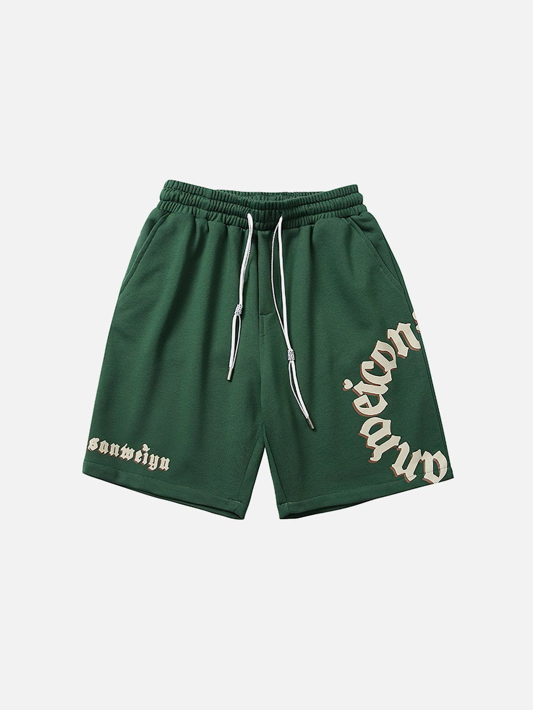 Evapacs - Circle Letter Drawstring Shorts- Streetwear Fashion - evapacs.com