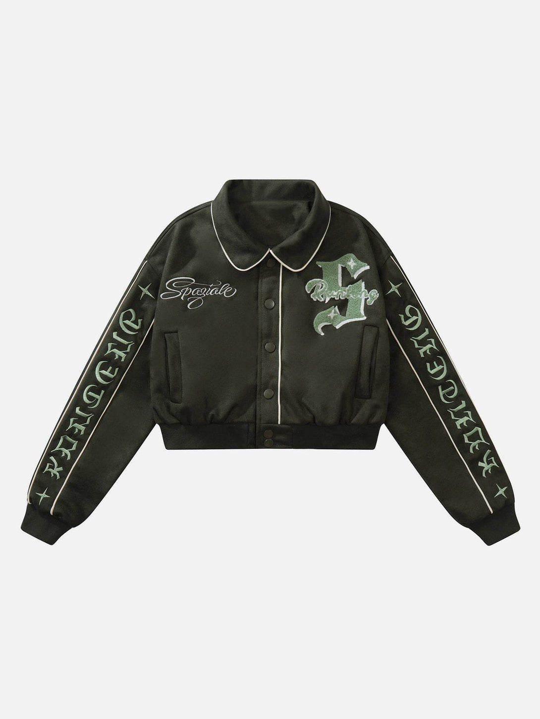 Evapacs - Color-Block Embroidered Jacket- Streetwear Fashion - evapacs.com