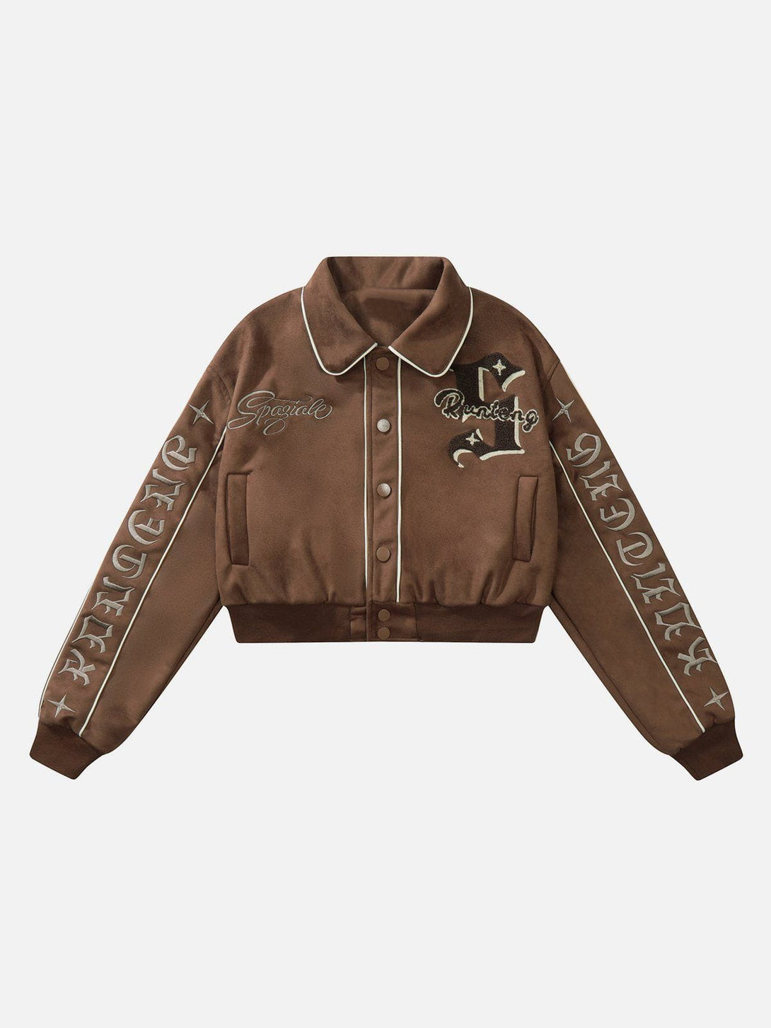 Evapacs - Color-Block Embroidered Jacket- Streetwear Fashion - evapacs.com