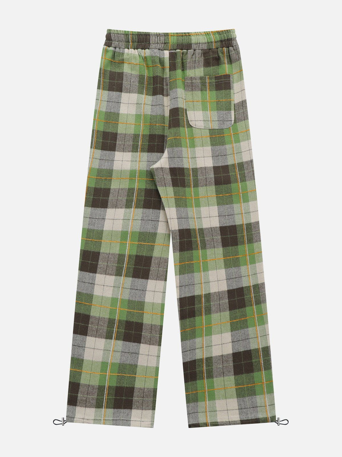 Evapacs - Color Block Plaid Drawstring Pants- Streetwear Fashion - evapacs.com