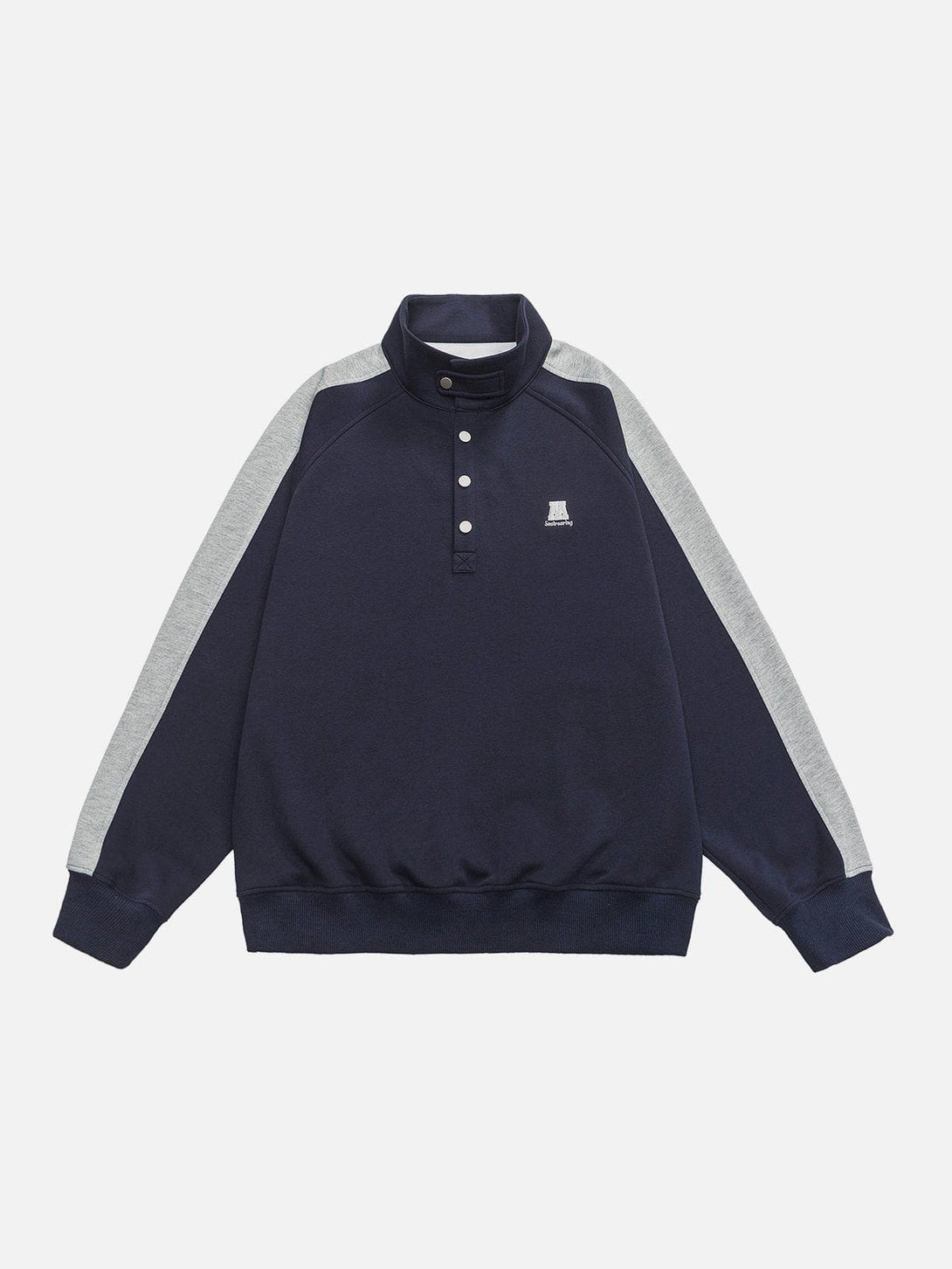 Evapacs - Color Block Polo Sweatshirt- Streetwear Fashion - evapacs.com