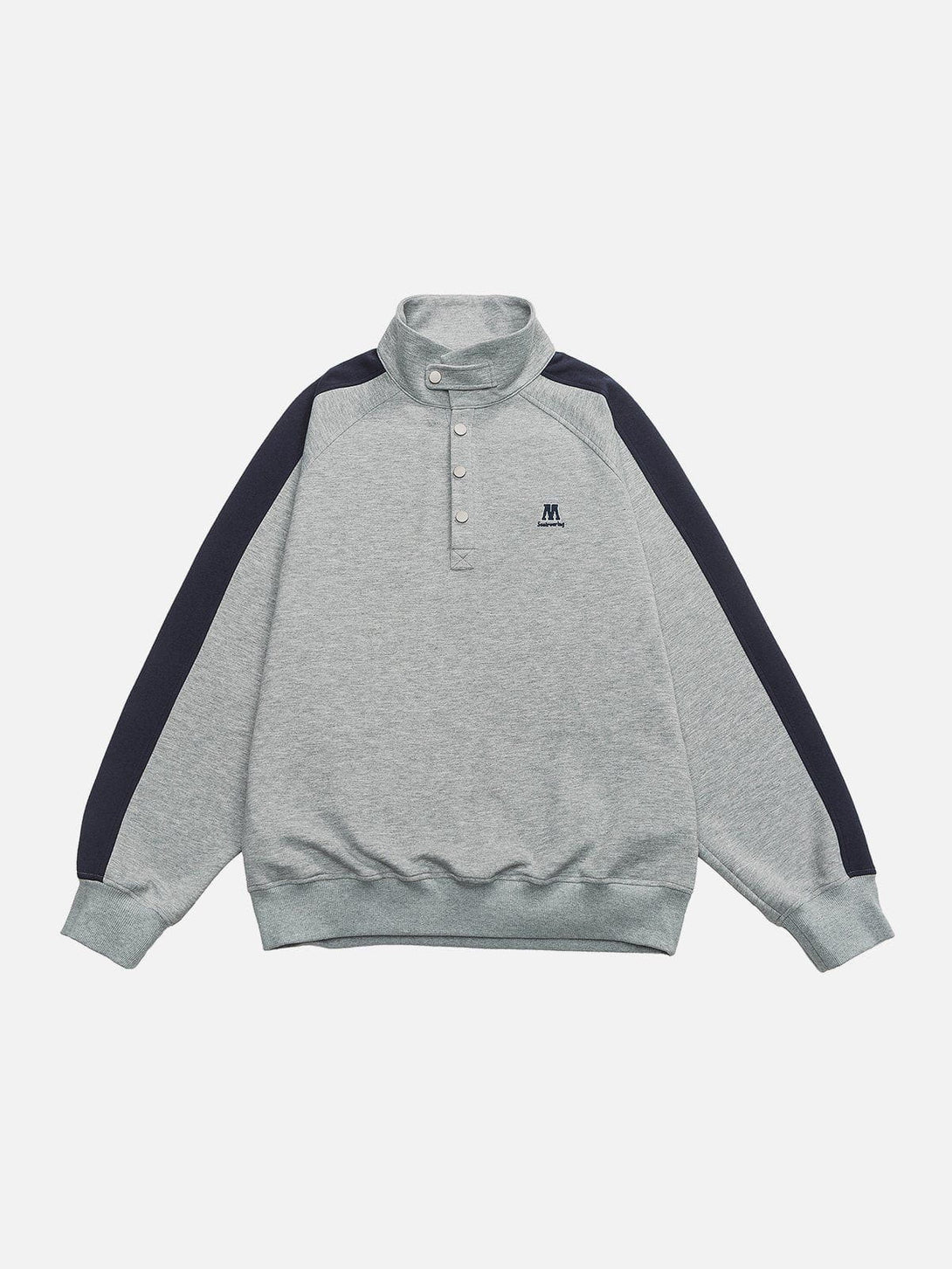 Evapacs - Color Block Polo Sweatshirt- Streetwear Fashion - evapacs.com