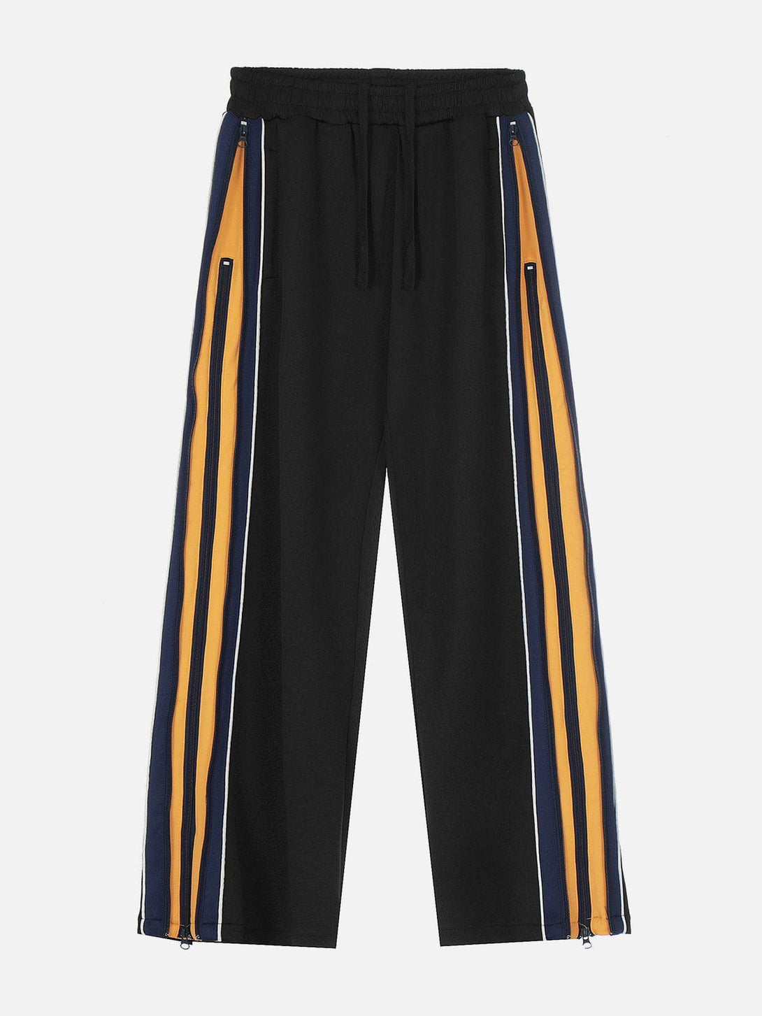 Evapacs - Color Clash Zipper Drawstring Sweatpants- Streetwear Fashion - evapacs.com