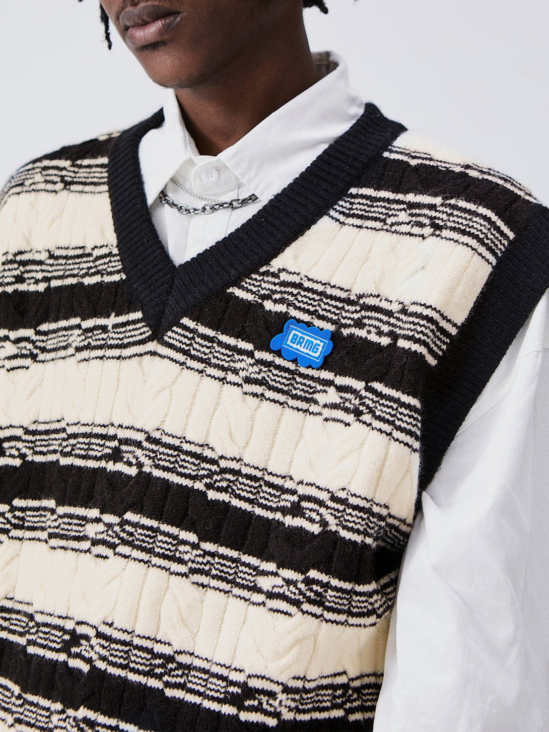 Evapacs - Colorblock Stripe Sweater Vest- Streetwear Fashion - evapacs.com