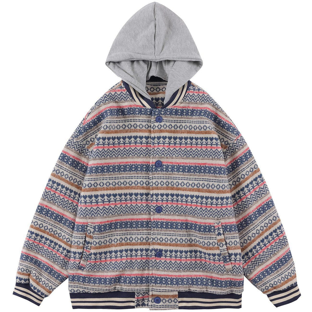 Evapacs - Colorful Knit Hoodie- Streetwear Fashion - evapacs.com