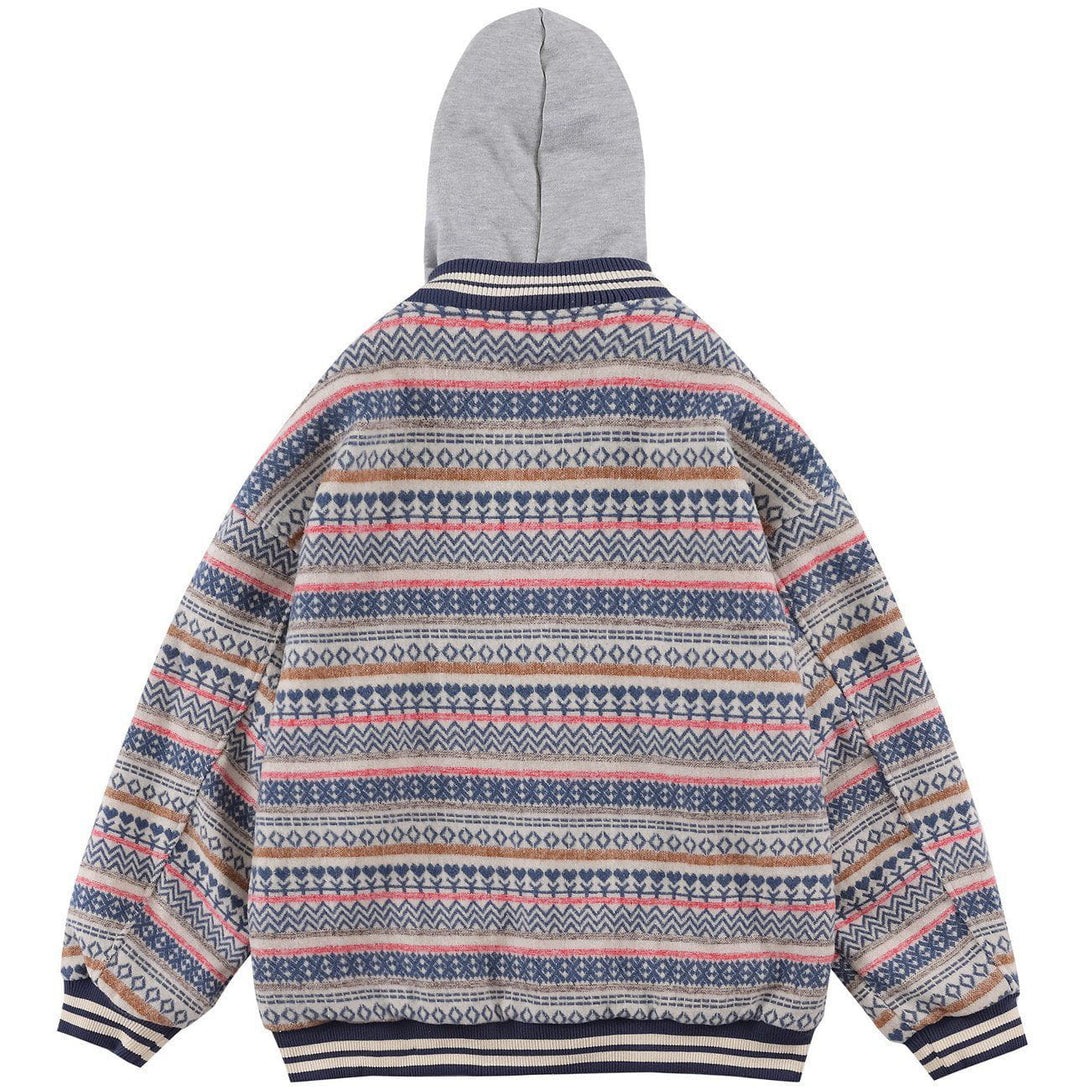 Evapacs - Colorful Knit Hoodie- Streetwear Fashion - evapacs.com