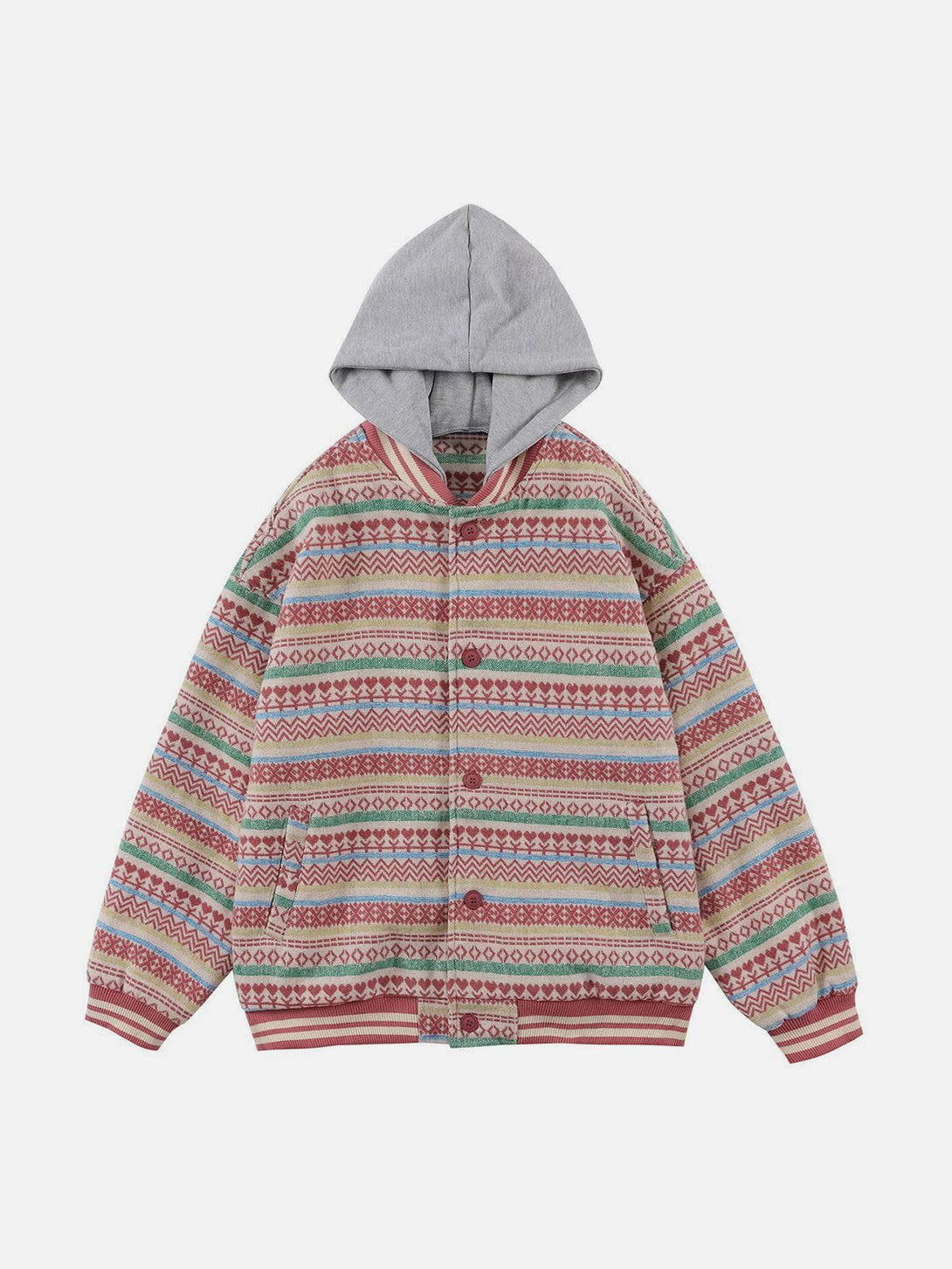 Evapacs - Colorful Knit Hoodie- Streetwear Fashion - evapacs.com